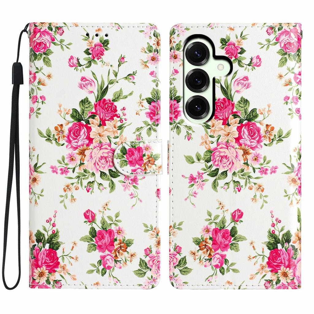 For Samsung Galaxy A17 Wallet Case PU Leather Pattern Printing Stand Phone Cover with Strap