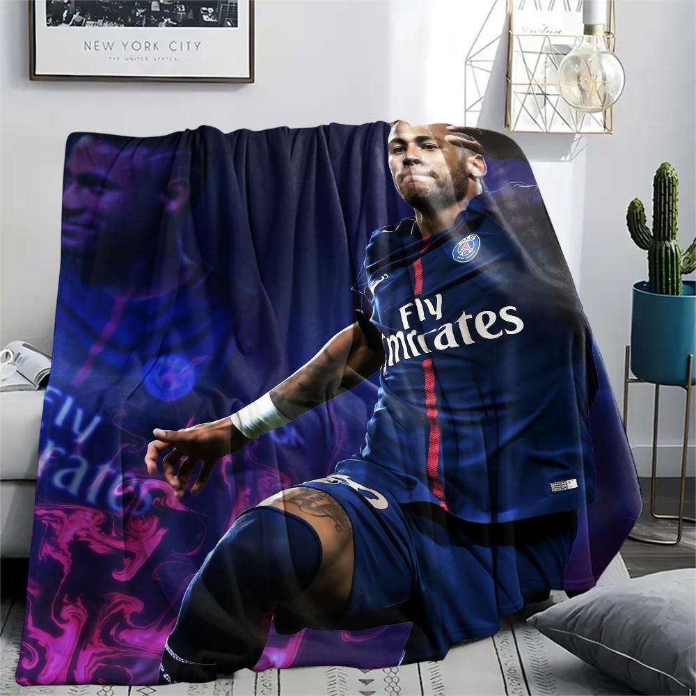 

Neymar pattern Flannel Blanket, High quality Comfortable for All Seasons, Home Decor, Warmth and Comfort, Perfect for Gifts. 80cm x 120cm
