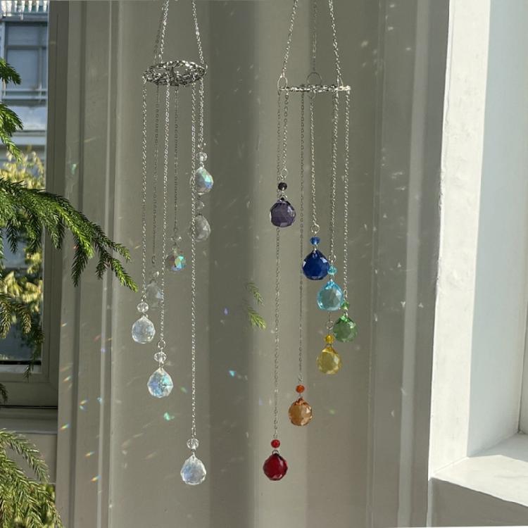 Elegant Crystal Suncatchers Wind Chimes Sunlight Catchers Hanging Ornament for Window and Garden Patios Decoration