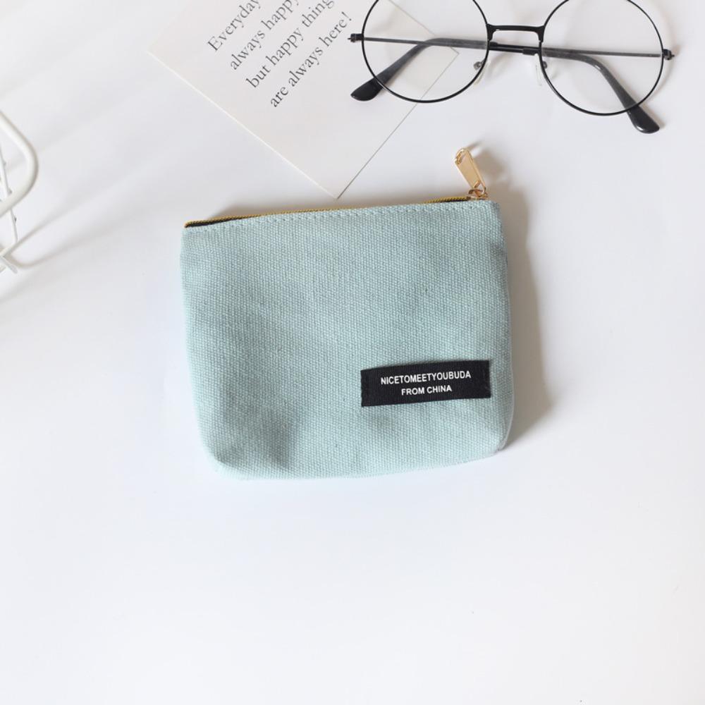 Mini Lipstick Bag Canvas Cosmetic Pouch Korean Style Change Purse  Women