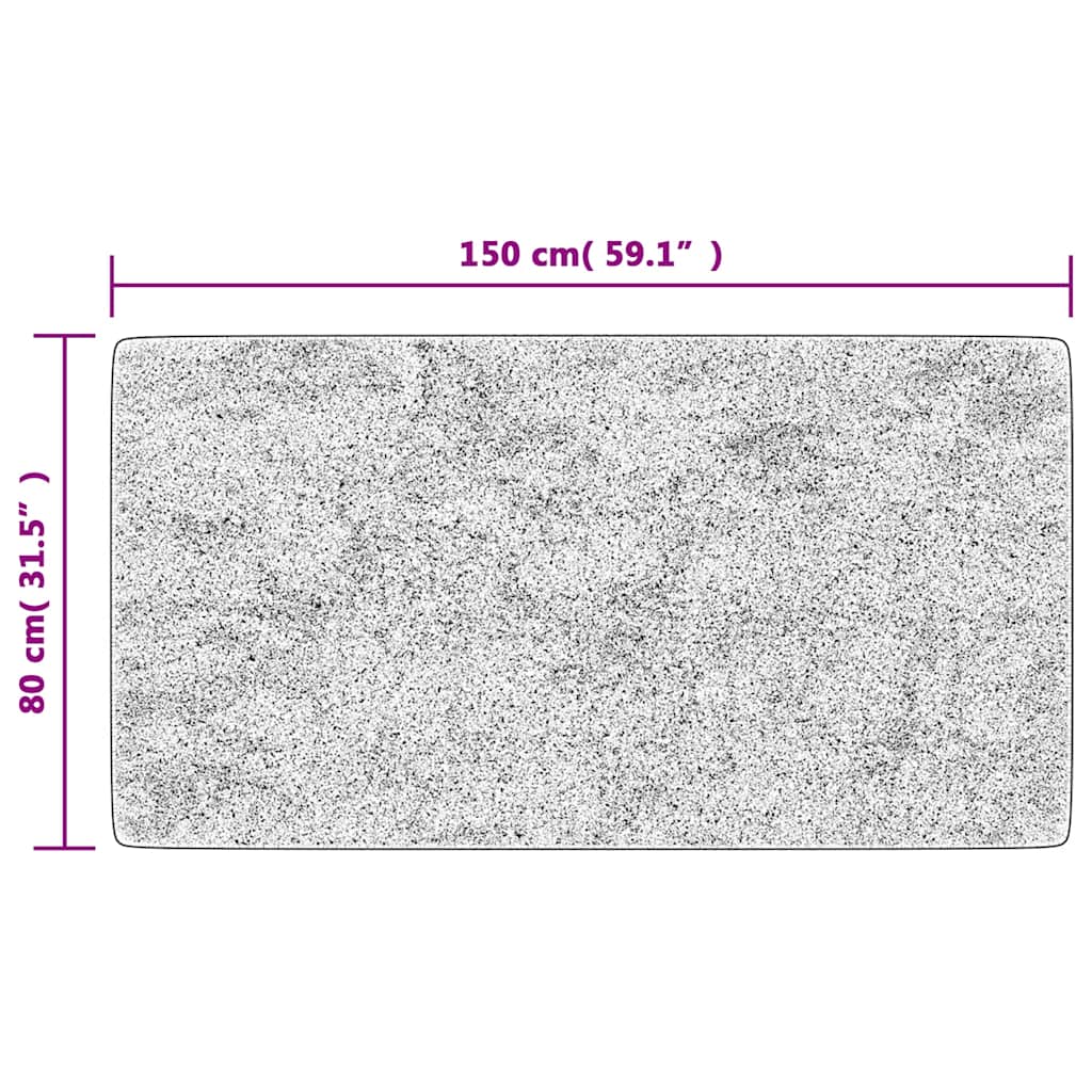 Washable Rug 80 x 150 cm Light Beige