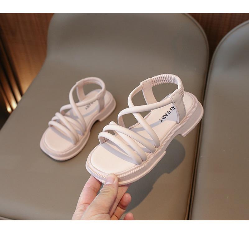 Neue Sommer Koreanischer Stil zum Hineinschlüpfen Offene Zehen Weiche Sohle Strand Sandalen für Mädchen