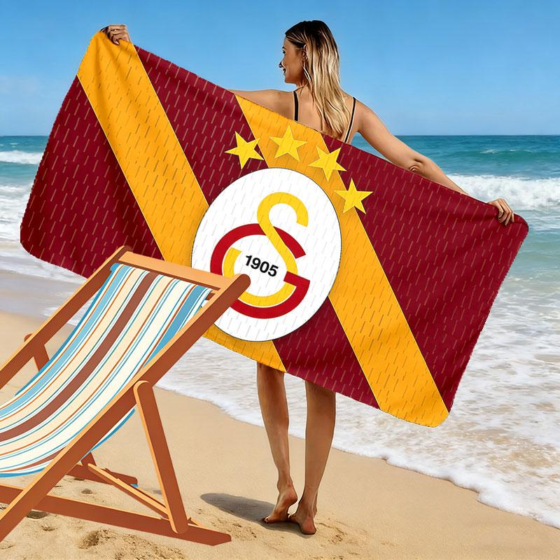 Galatasaray SK Print Beach Towel, Large Soft Quick Dry Towel for Beach Camping Swimming