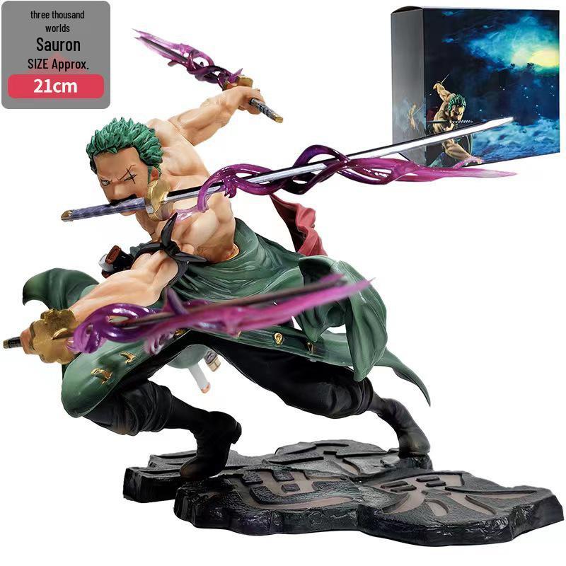 One Piece Zoro Three Thousand Worlds Figure: Three-Sword Style Model - Perfect Birthday Gift Ornament
