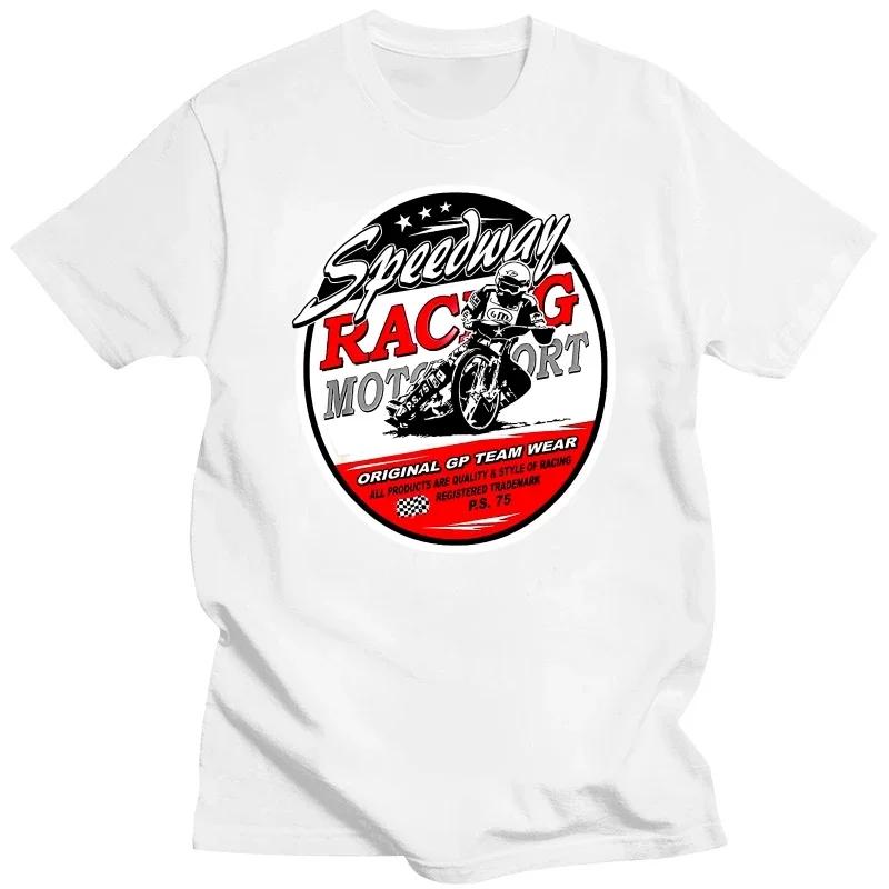 Summer Graphic Short Sleeve T Shirt Motorcycle Speedway T-shirt Flat Track Race Manga Vintage Anime Clothes Heavyweight Informal