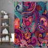 1PC Bohemian Floral Shower Curtain, Bath Curtain,Waterproof Polyester Fabric Gardon Shower Curtains,Bathroom Decor,Mandala Showe