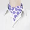 [Allegra K] Ascot Tie, Polka Dot Pattern, Wedding Party, Men's, Light Purple, 114 cm