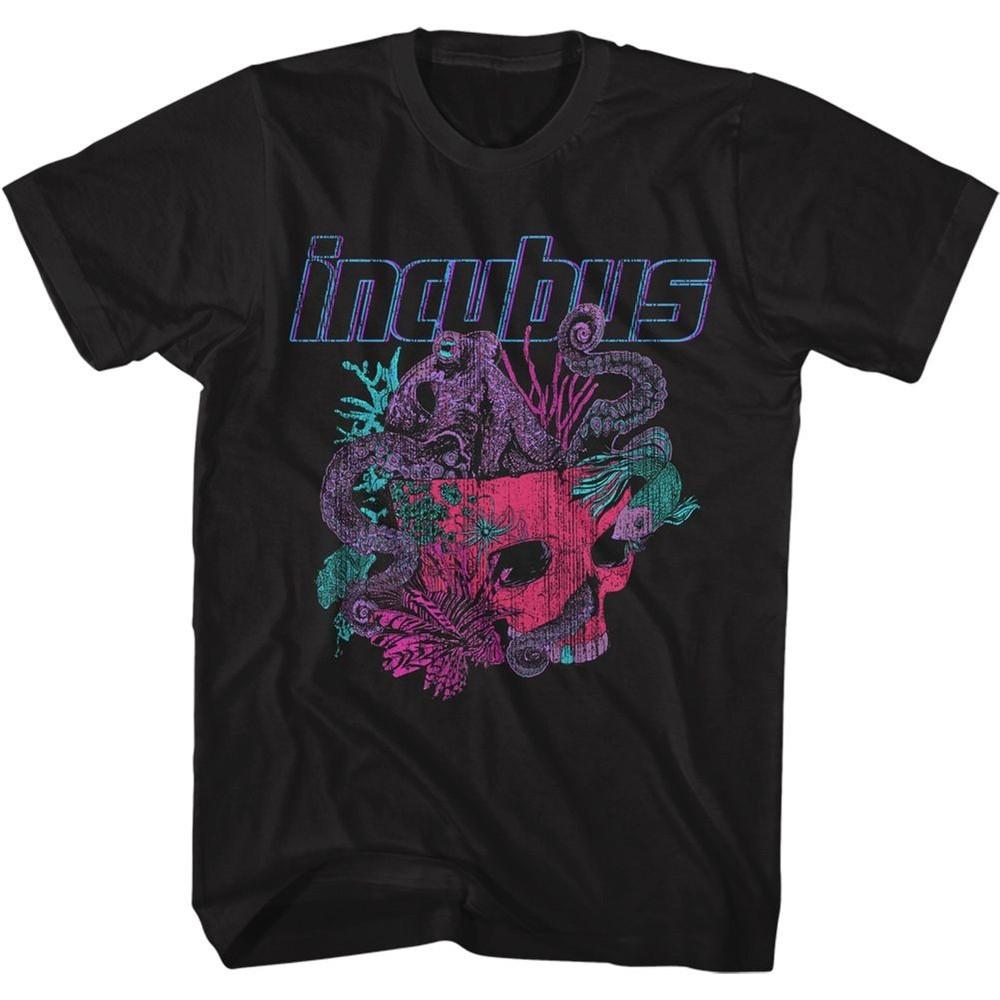 Incubus Logo And Octopus Skull Music T-shirt Tops Tees Men's Women's Unisex