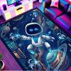 Cosmic Bot Crew Print Rug, Washable Floor Carpet, For Entryway Dorm Laundry Room Office Study, Home Decor Birthday Christmas Gift