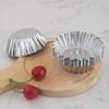 Zhongji 100-Pack Reusable Fluted Aluminum Egg Tart Molds