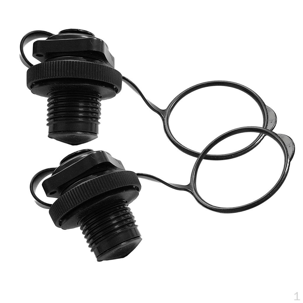 1 Pair Air Valve Caps Inflate Deflate Plugs Replacement Screw For Inflatable Boat Fishing Boats Raft