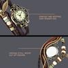 JewelryWe Wristwatch Bracelet Leather Watch Antique Style Braided