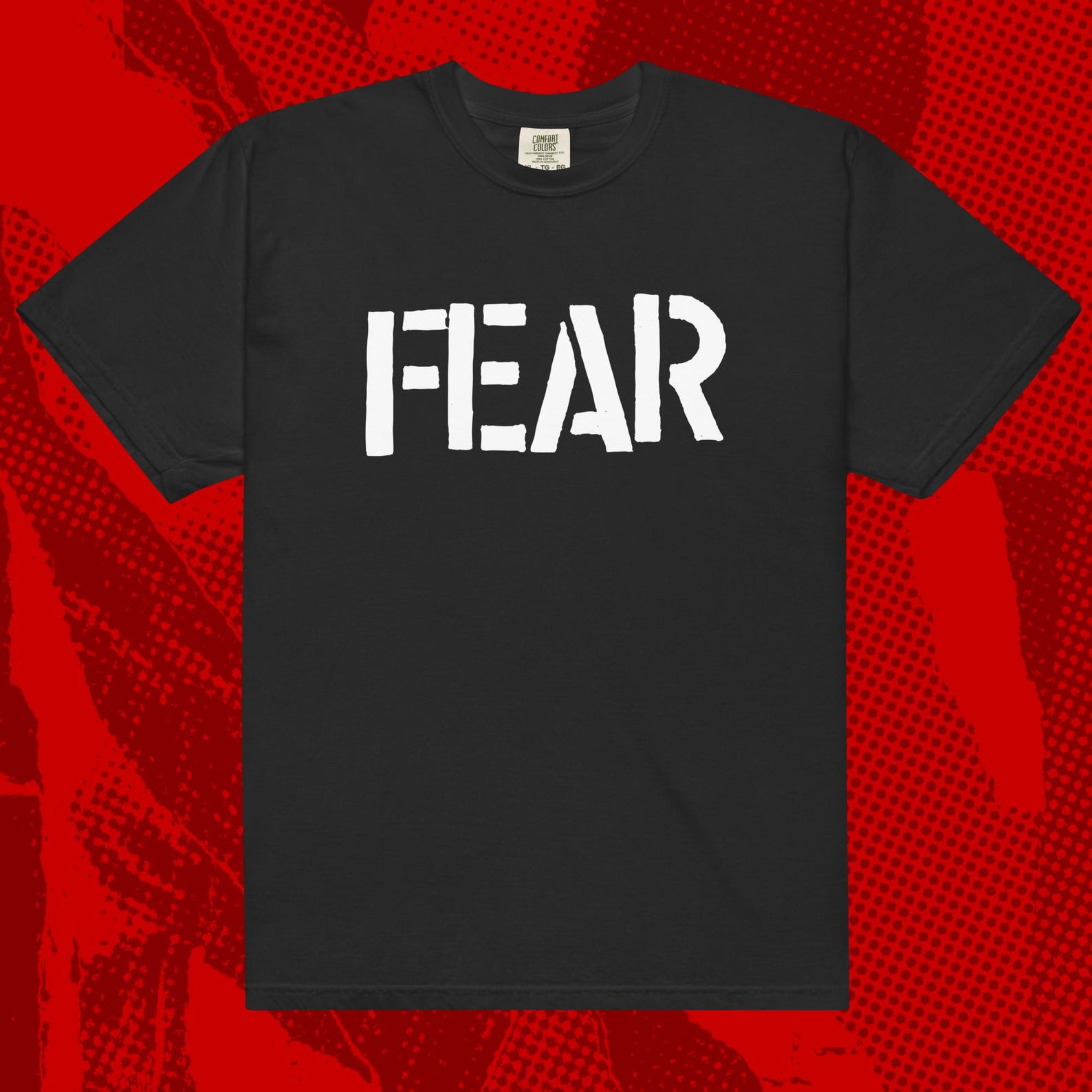 Fear Logo T-Shirt | Punk NYC Hardcore Black Flag 4XL