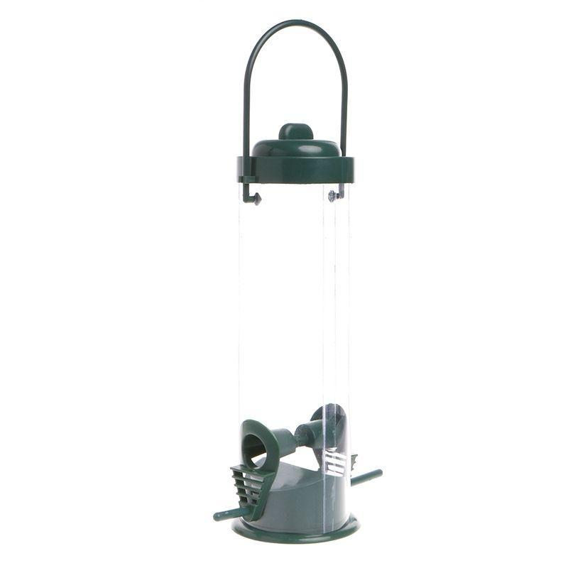 Wild Bird Hanging Feeder Seed Container Hanger Garden Outdoor Feeding Green