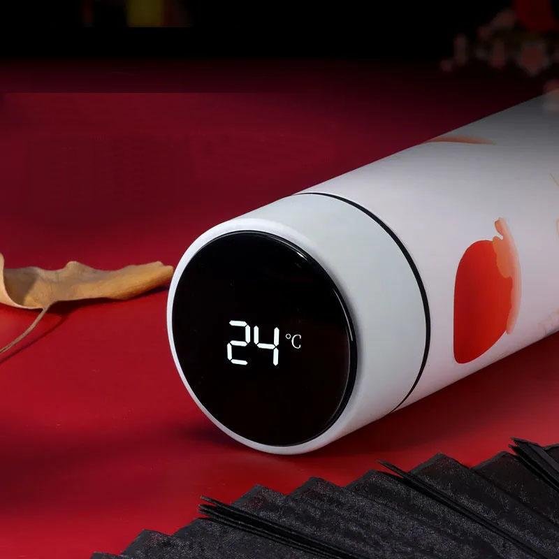 Intelligent Temperature Display Thermos Cup Chinese Style Trend Creative Water Cup Literary Male and Female Students Portable Tea Cup