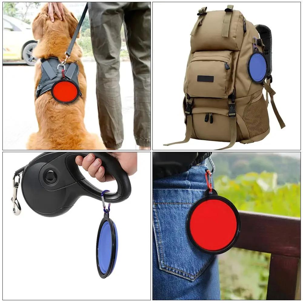 350ML Hundefutternapf Futterspender Katze Trinkwasser Faltbar Silikon Haustier Reise Näpfe Faltbarer Becher Schale Mit Karabiner Haustierbedarf
