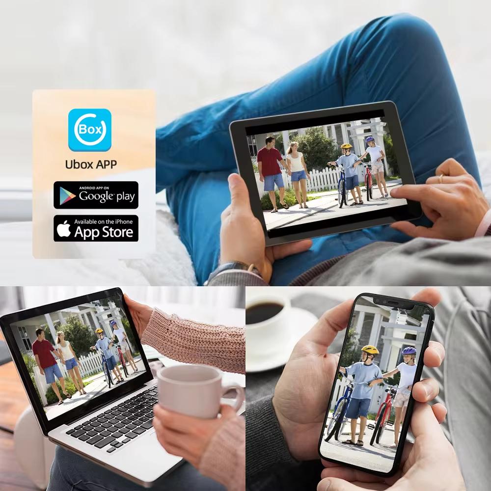 Ubox Mini 4G Security Camera SIM Card or Wifi 5MP Survalance IP Camera 3800 MAh Big Battery Low Power Voice Intercom CCTV Camera