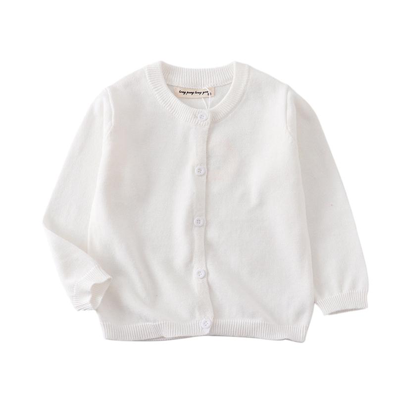 1-7 Yaş Çocuk Düğmeli Hırka Süveter Örgü İnce Mont