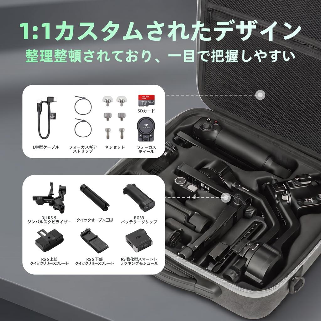 LINGHUANG Hard Carrying Case for DJI RS 5 Combo Gimbal Stabilizer EVA Shockproof Shoulder Bag Travel Storage Briefcase 32 X 30.5 8.7 Cm Black