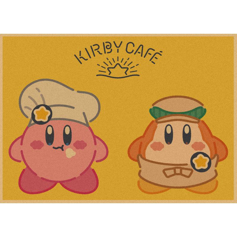 Kirby Retro Japanese Anime Poster - Cartoon Kraft Paper Wall Art