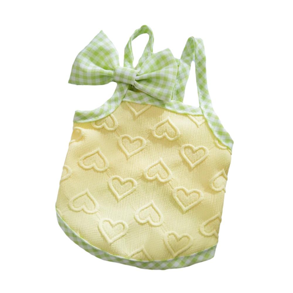 Breathable Summer Puppy Clothes Bow Clip Dog Clothing with Bow Clip Cute Dog Vest Girls Pet
