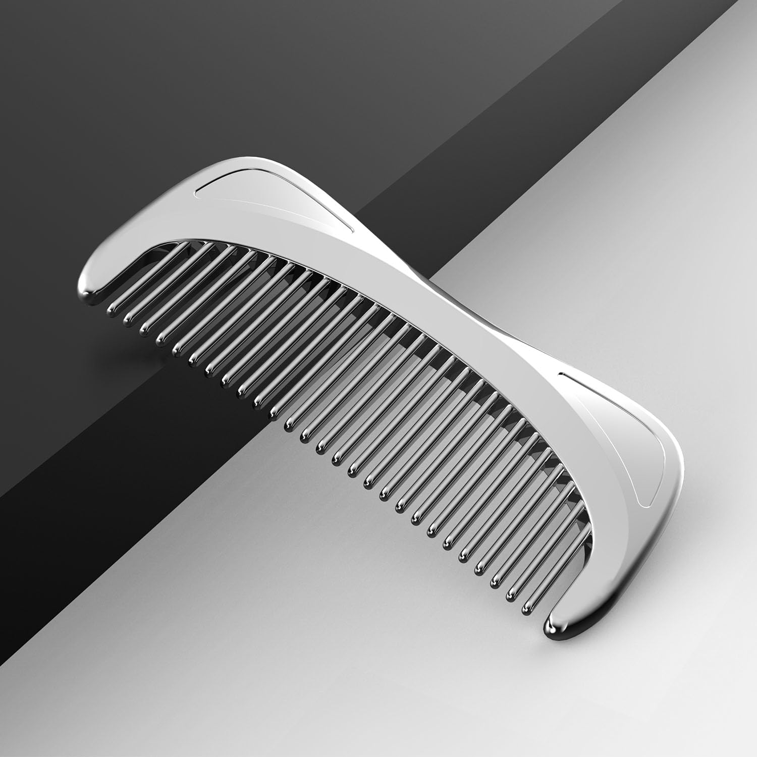 

Расческа для волос Sunrise со специальным хромированным покрытием для блеска волос и предотвращения [увеличивает статику] Расческа, гребень, подарок, серебристый, TW-SR101