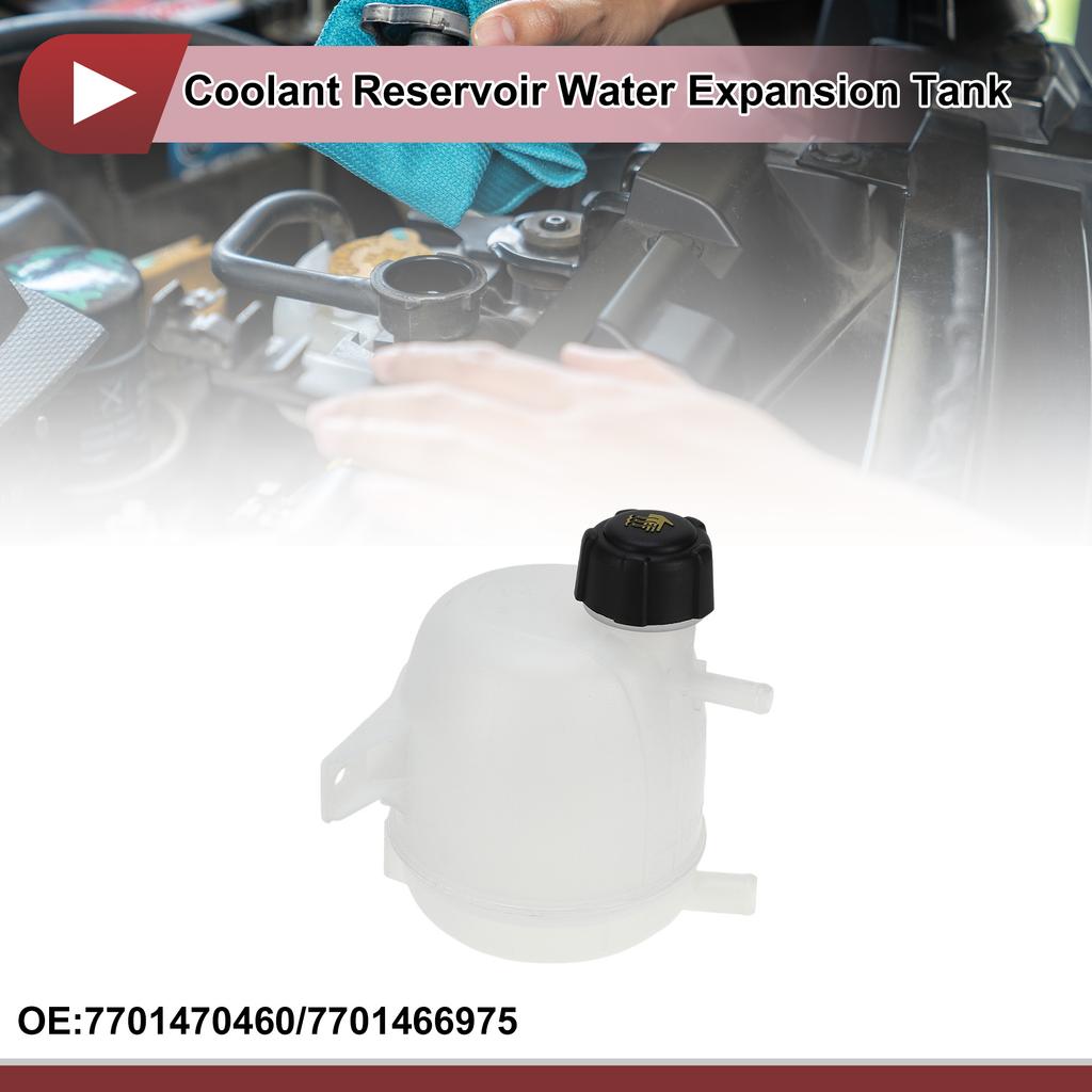UXCELL Engine Coolant Reservoir Water Expansion Tank for RENAULT CLIO MK2 1998-2012 Coolant Bottle with Cap No.7701470460 Fuel Tank Caps3