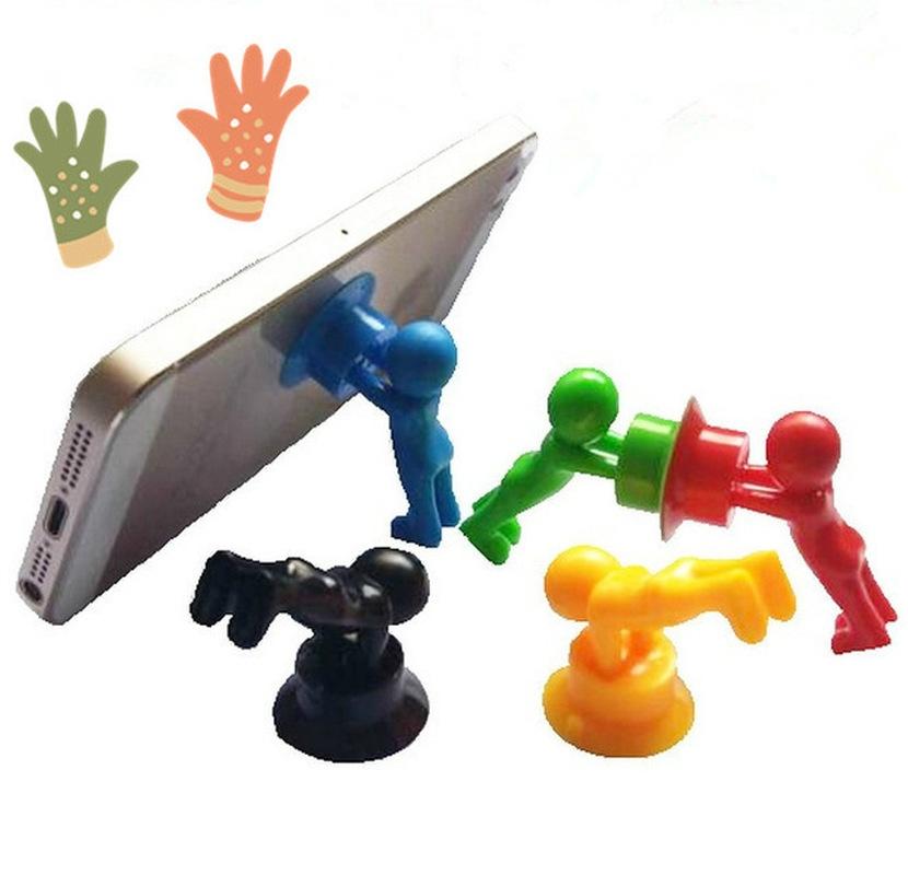 5PCS Fashion Creative Lazy Villain Phone Bracket Keychain For Women Men Unisex Casual/sporty Plastic