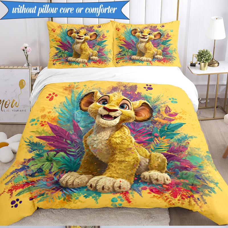 Lion king 3pcs K-pop music group Bedding set,Ideal for Bedroom, Dormitory,Including Duvet Cover And 2pcs Pillowcases,Fan gifts