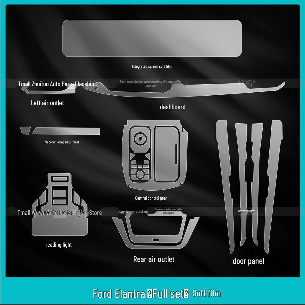 Fits 26 Ford Territory Models: Center Console Gear Shift Panel Screen Protector Tempered Film.
