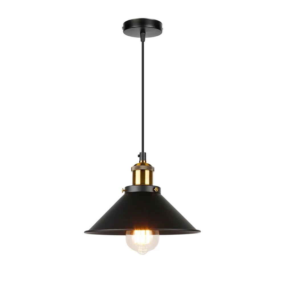 

Ретро промышленные потолочные люстры железные E27 подвесные светильники для кухни спальни ресторана дома черный винтажный подвесной светильник Joy No bulb чёрный