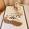 Red Retro Waffle Forrest Gump Shoes Women's  Spring New Casual All-match Heightening Sports Daddy Shoes