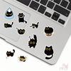 500Pcs/Roll Q Funny Black Cats Kids Rewards Stickers - DIY Scrapbooks Album Decor Sealing Label Decals