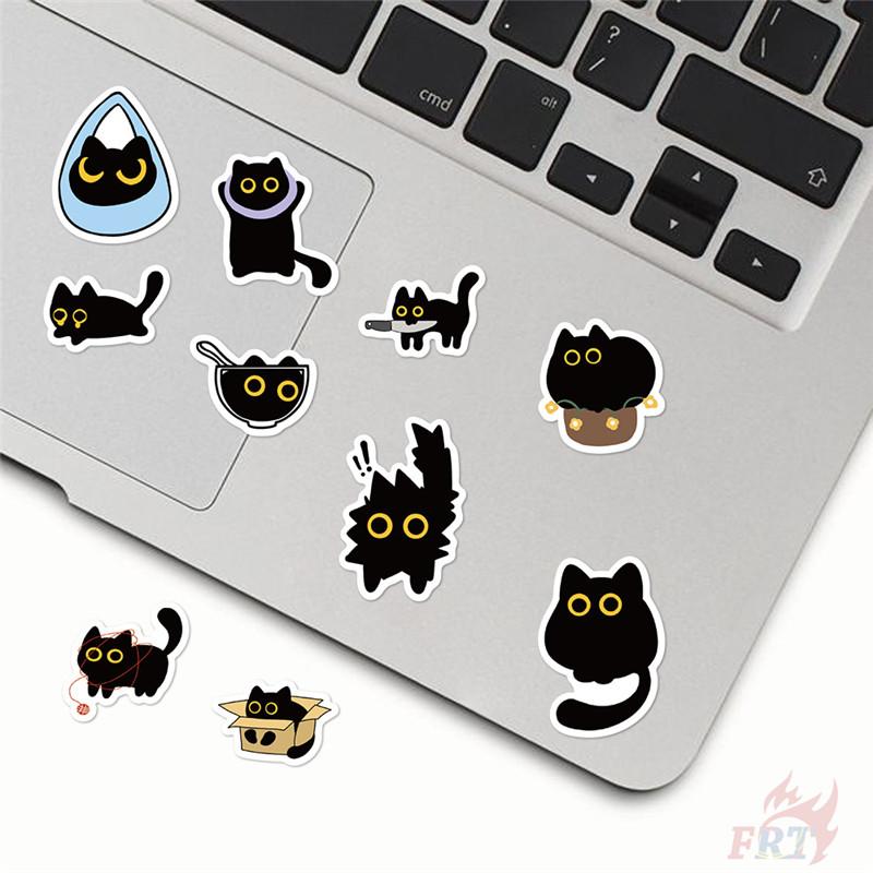 500Pcs/Roll Q Funny Black Cats Kids Rewards Stickers - DIY Scrapbooks Album Decor Sealing Label Decals
