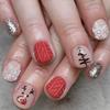 Lovely Press On Nail ABS Snowmen Short Square for Woman and Girls Nail Art Decoration