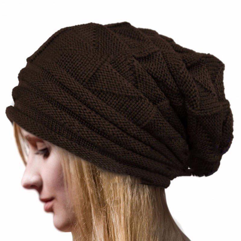 Cozy Fashion Spring Winter Slouch Ski Crochet Knit Slouchy Beanie Beret Hat For Women