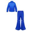 Boys Sequined Long Sleeve Spread Collar Shirt Elastic Waistband Flared Pants Jazz Outfit