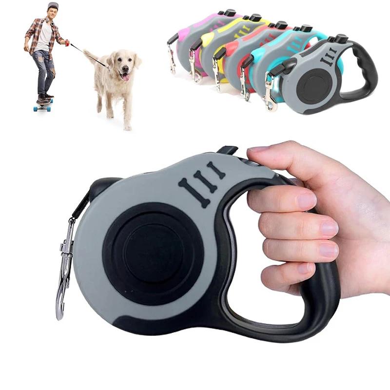 Automatic Retractable Dog Lead 3-5m Durable Pet Running Traction Rope for Puppy Cat Dogs Accessories