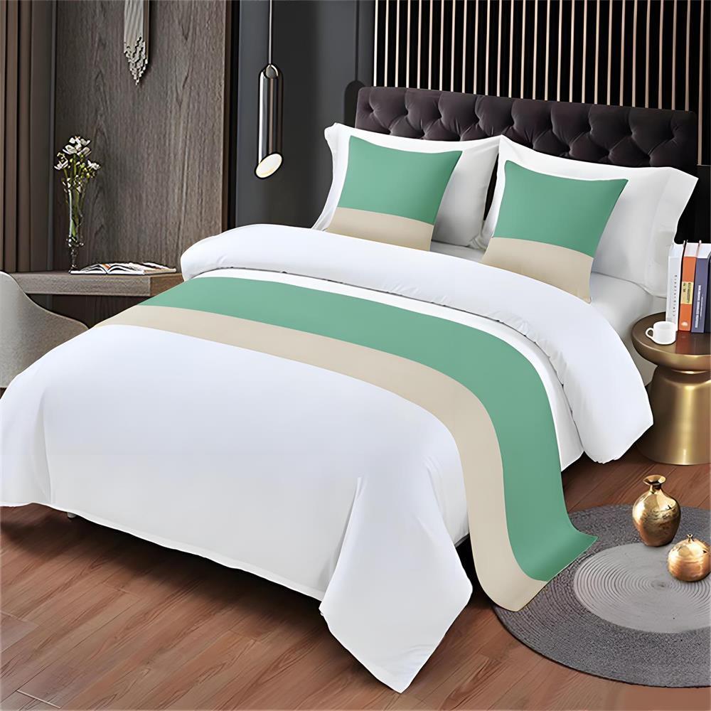 Premium Long Bed Banner Bed with Towel Modern Home Beds End Towel, Hotel Specific Pillow Cover, Light Luxury Bed End Towel