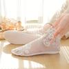1 Pair Ultra-Thin Lace Ankle Socks Breathable Mesh Socks for Spring and Summer