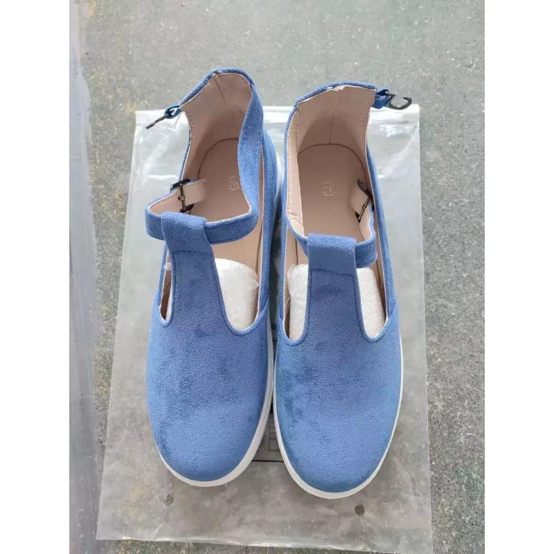 

Женские туфли на плоской подошве, большие размеры, однотонные, замшевые, с круглым носком, с низким верхом, с мягкой подошвой, легкие, танцевальные туфли для женщин 43 небесно-голубой