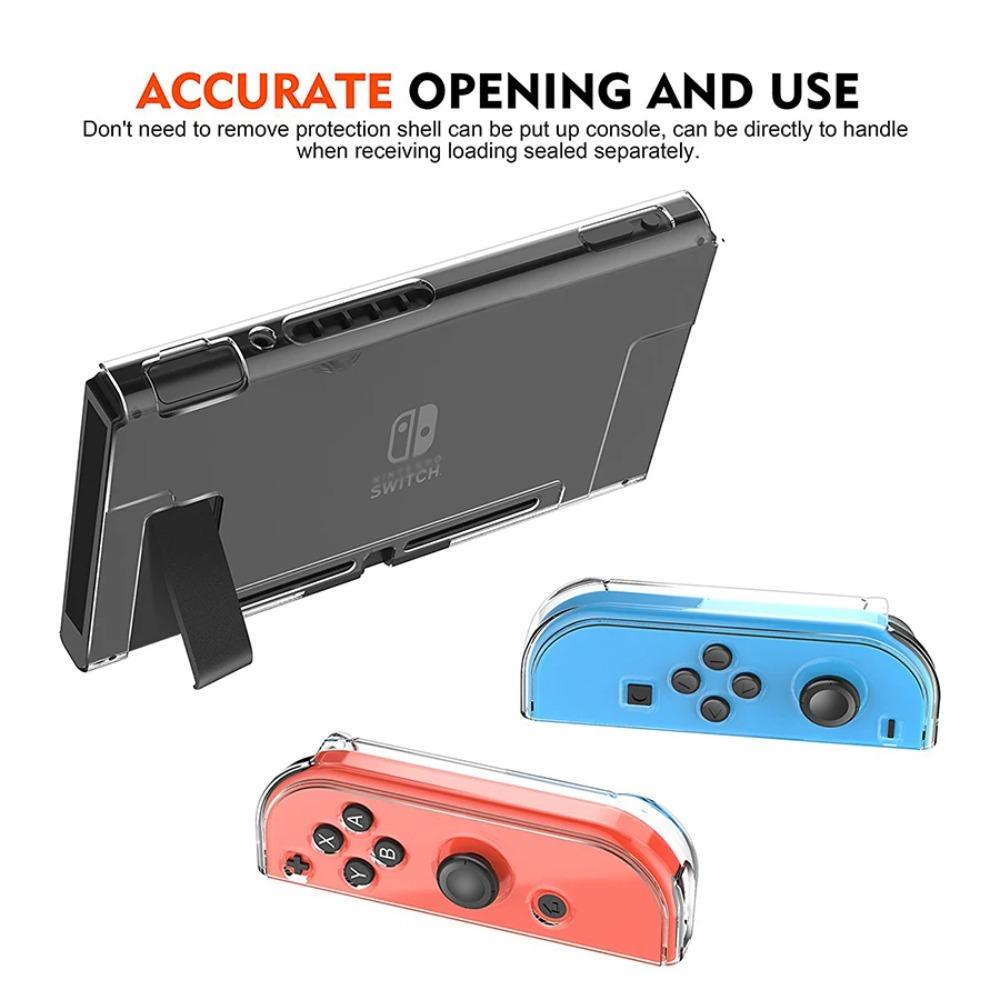 Transparent Crystal Clear Hard Case Shell Cover Protective for Nintendo Switch NS Console Joy-Con Handle Grip Game Console