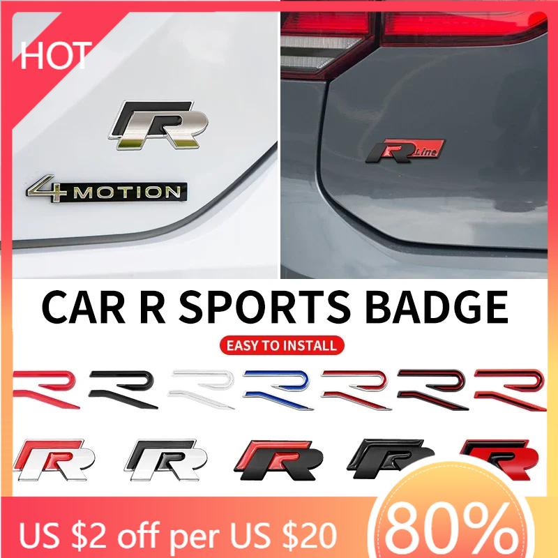 Golf 3 4 MK3 MK4 2026 Horké Pro VW VOLKSWAGEN 3D Kovové R logo Samolepka Auto Zadní Kufr Karoserie Znak Samolepka Pro VW Golf 5 6 7 MK7 MK6