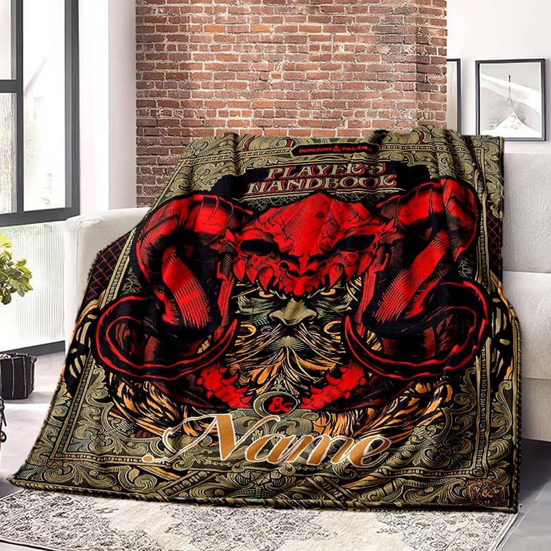 Dungeons And Dragons Castle Style Customize Your Name Blanket Used For Chair Office Sofa Bed Camping Soft And Warm Giving Friends And Relatives