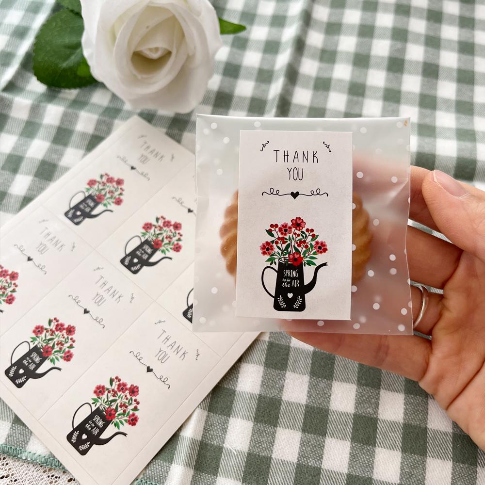 120Pcs Flower Thank You Stickers Seal Labels For Gift Or Commodity Decor Stickers Small Business Packaging Sealing Stickers