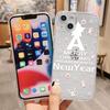 Klarer Fall für Apple iPhone 14 11 13 12 Pro 7 8 Plus XR X XS Max 6 6S 13Pro Silikon-Telefonabdeckung Schneemann Weihnachten Cartoon