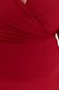 Women's Fashion New Plus Big Size Dress Red Waist Open Skater Double Breasted Knitted Dress