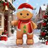 Standing Smiling Gingerbread Man Aluminum Foil Balloon, Suitable for Christmas Party Decoration, Christmas New Year Balloon