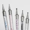 5-Piece Double-Ended Nail Art Brush Set with Rhinestone Picker and Liner Pen