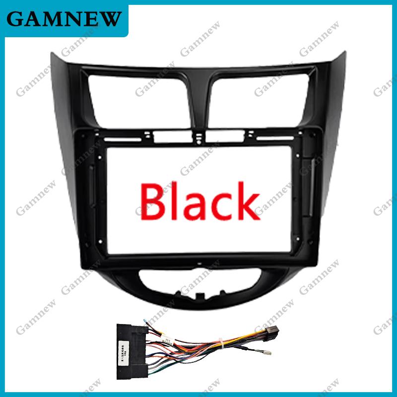 Car 9 Inch Radio Fascia For Hyundai I-25/Accent/Solaris/Verna 2010-2016 Frame Android 2Din MP5 Player Stereo Panel